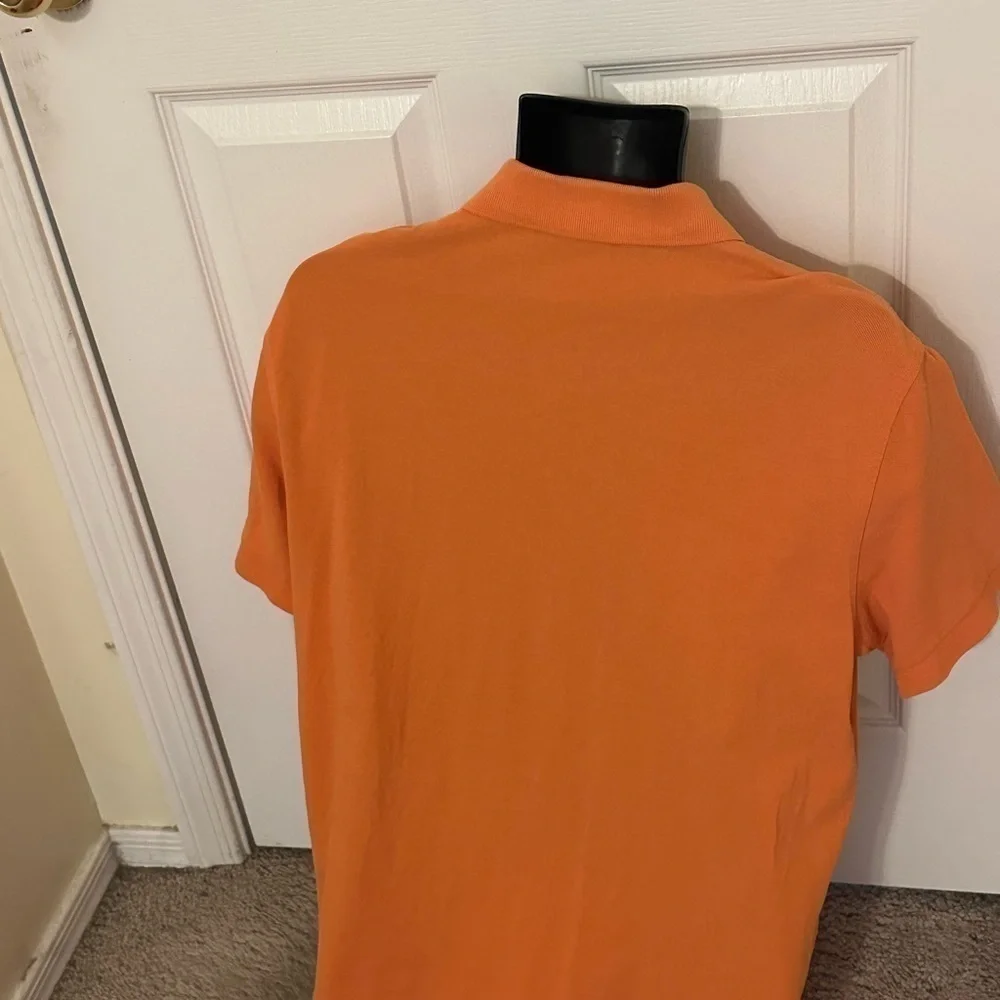 Men’s pre own J Crew size Large polo shirt knit orange